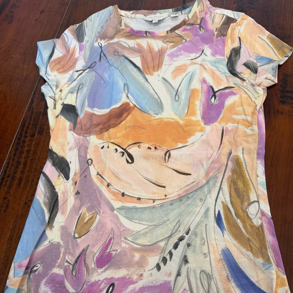 Ted Baker Fitted Cotton T-Shirt – Size XXS – Body Hugging